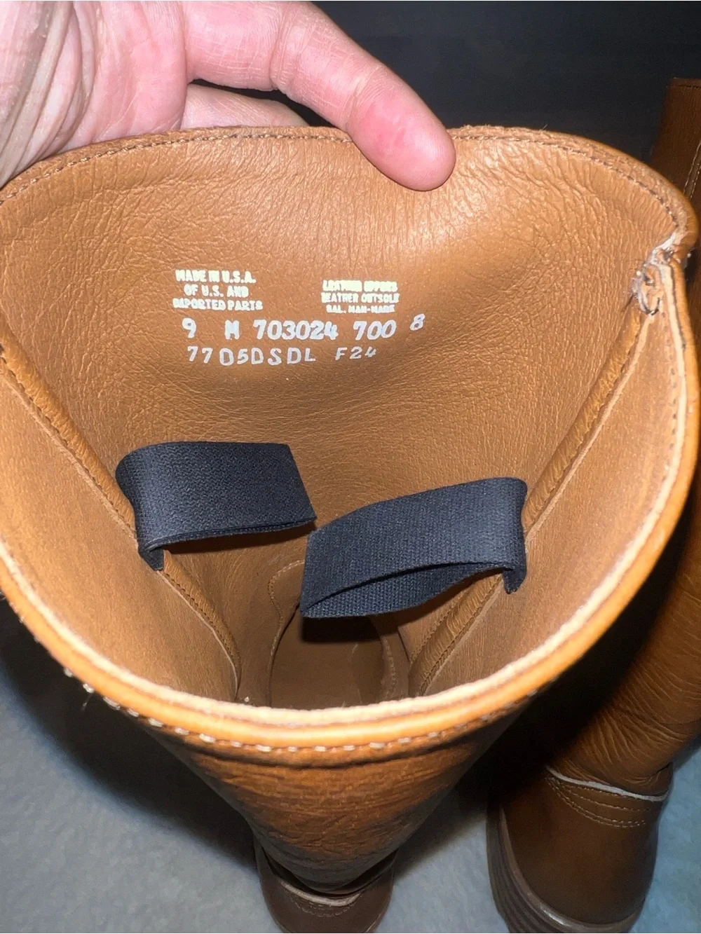 Frye Campus Boots in Saddle Brown Cognac Leather - WORN ONCE excellent preowned - Picture 4 of 12